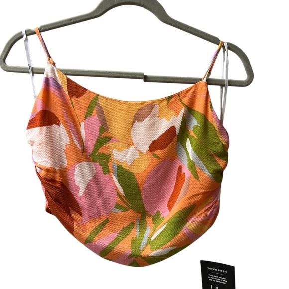 Lulu’s Bright Bliss Abstract Floral Two-Piece Set – Size L NWT - Picture 5 of 14